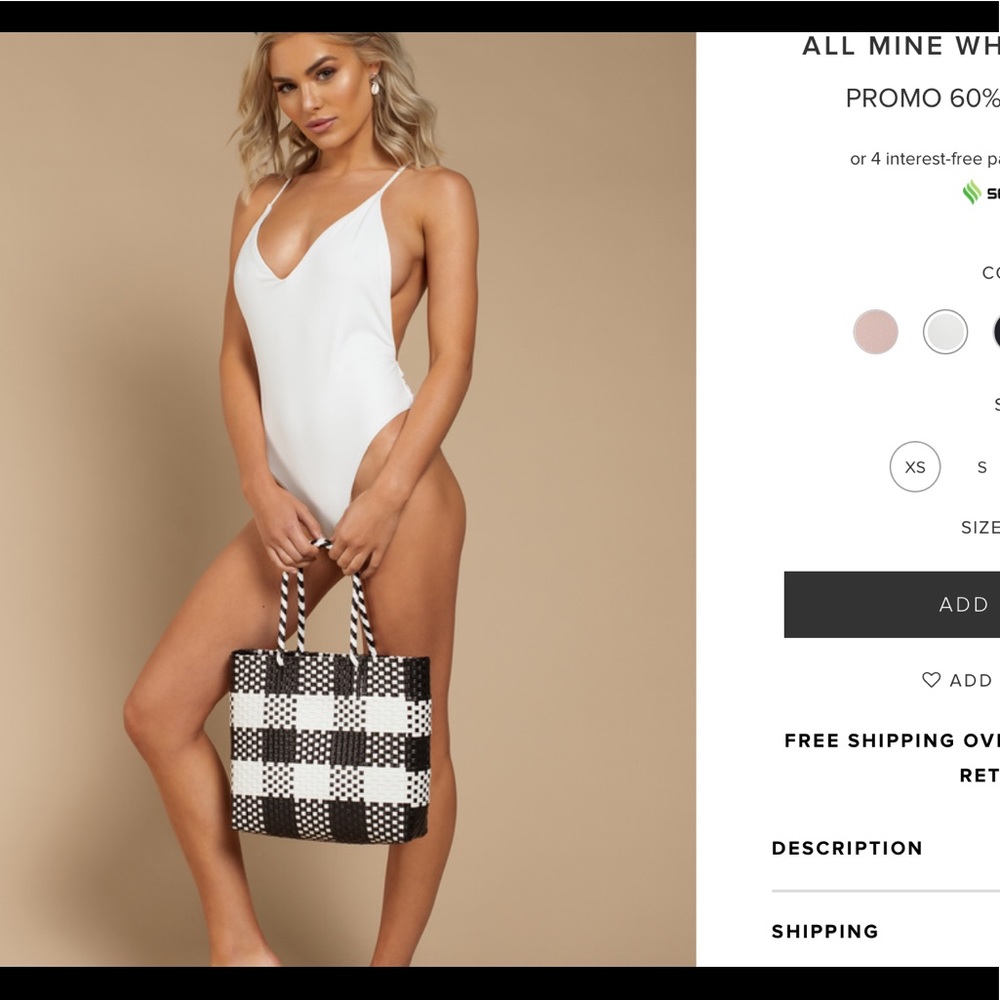 BOGO FREE NWT Tobi White One Piece Swimsuit